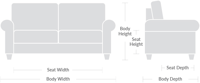 Loveseat dimention